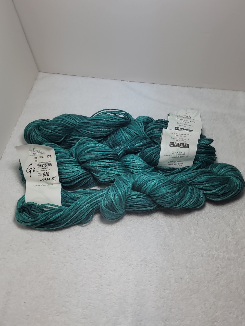 Fibra Natura Good Earth Cotton Linen Blend 3 Skeins NWT